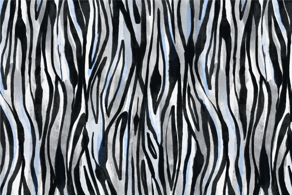 Mantel individual original Cebra gris y negra clásica - TenVinilo