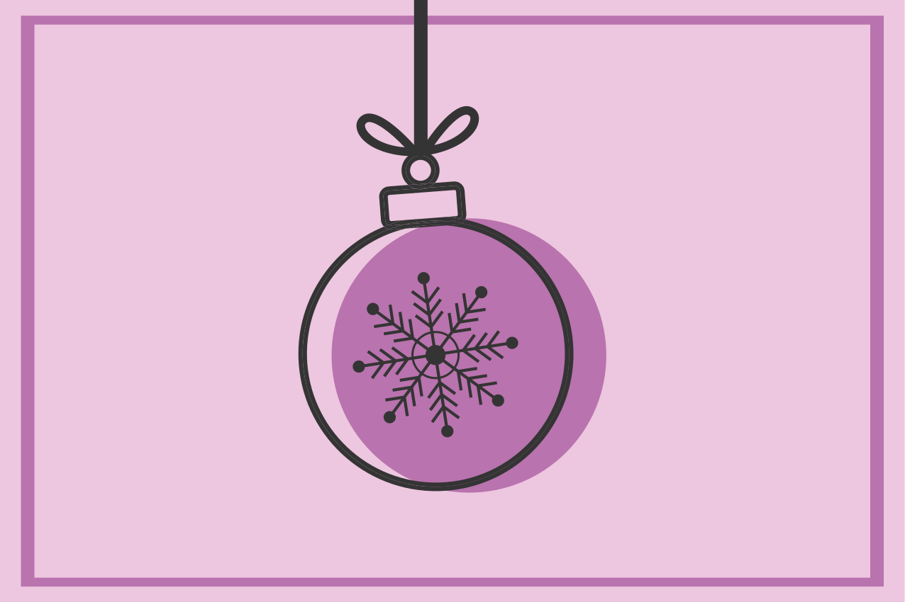 Individual mesa navideño ilustración copo de nieve - TenVinilo