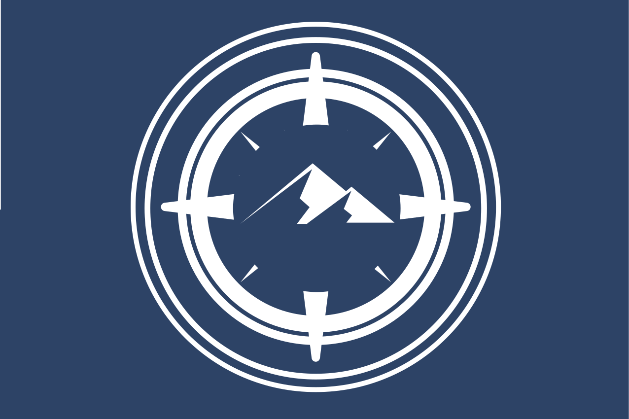 Individual mesa moderno brújula de montaña - TenVinilo