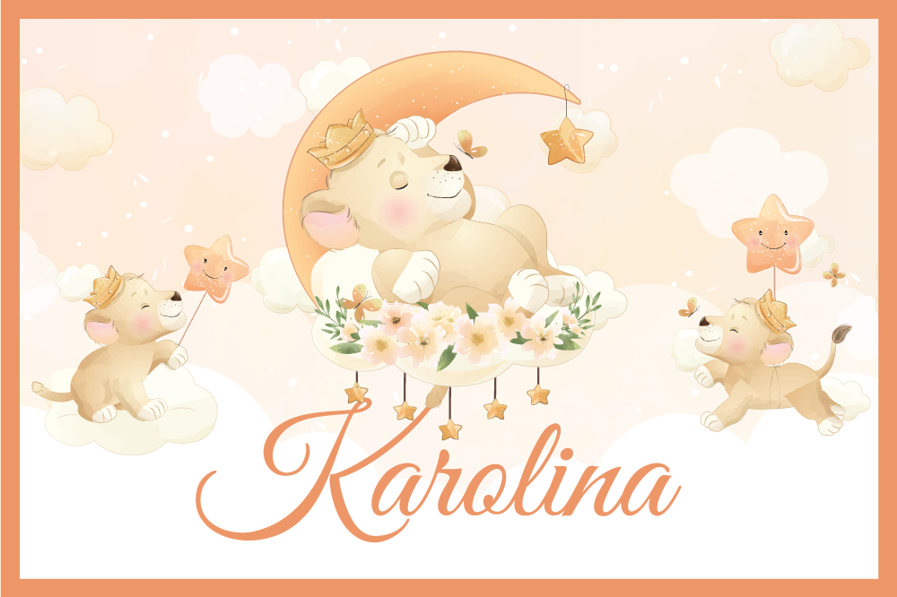 Individual mesa infantil cachorros de león caprichosos - TenVinilo