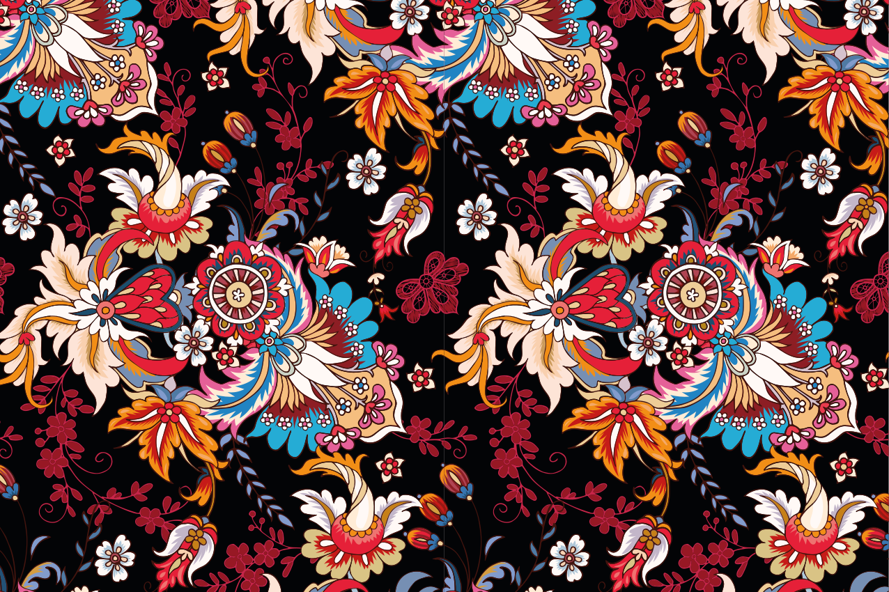 Mantel individual original Colorido arte popular étnico moderno - TenVinilo