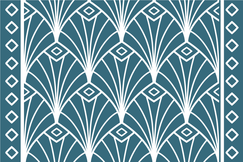 Mantel individual original Arte moderno azul y blanco - TenVinilo