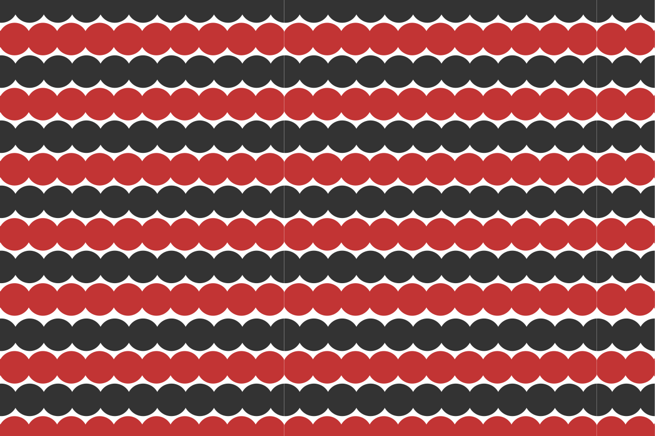 Individual mesa moderno patrón circular en capas - TenVinilo