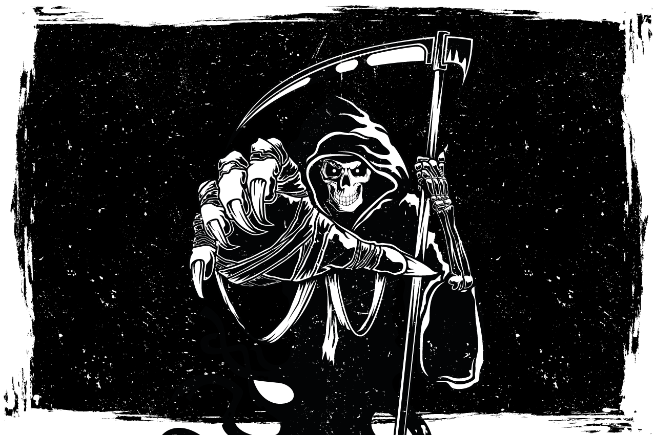 Mantel individual Halloween vinilo original silueta malvada - TenVinilo