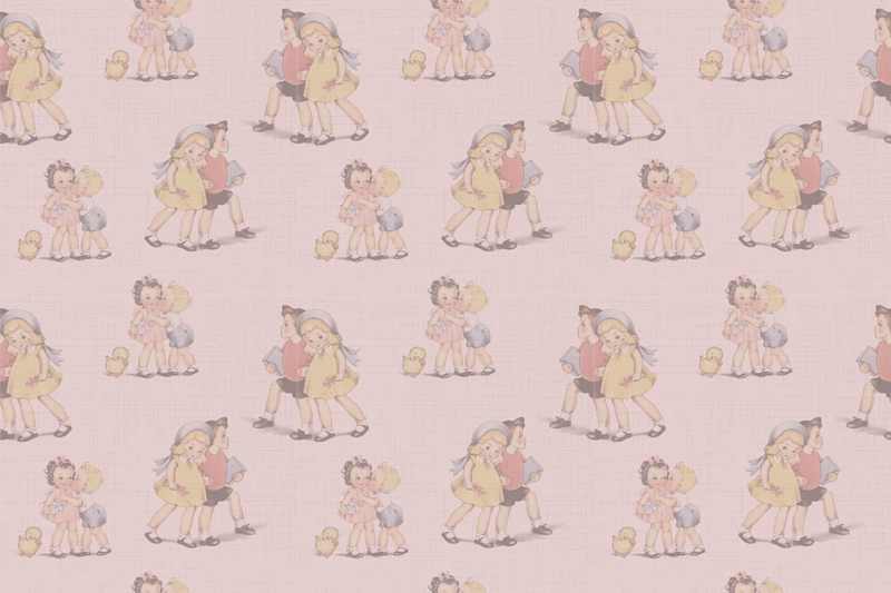 Individual mesa infantil ilustraciones infantiles vintage - TenVinilo