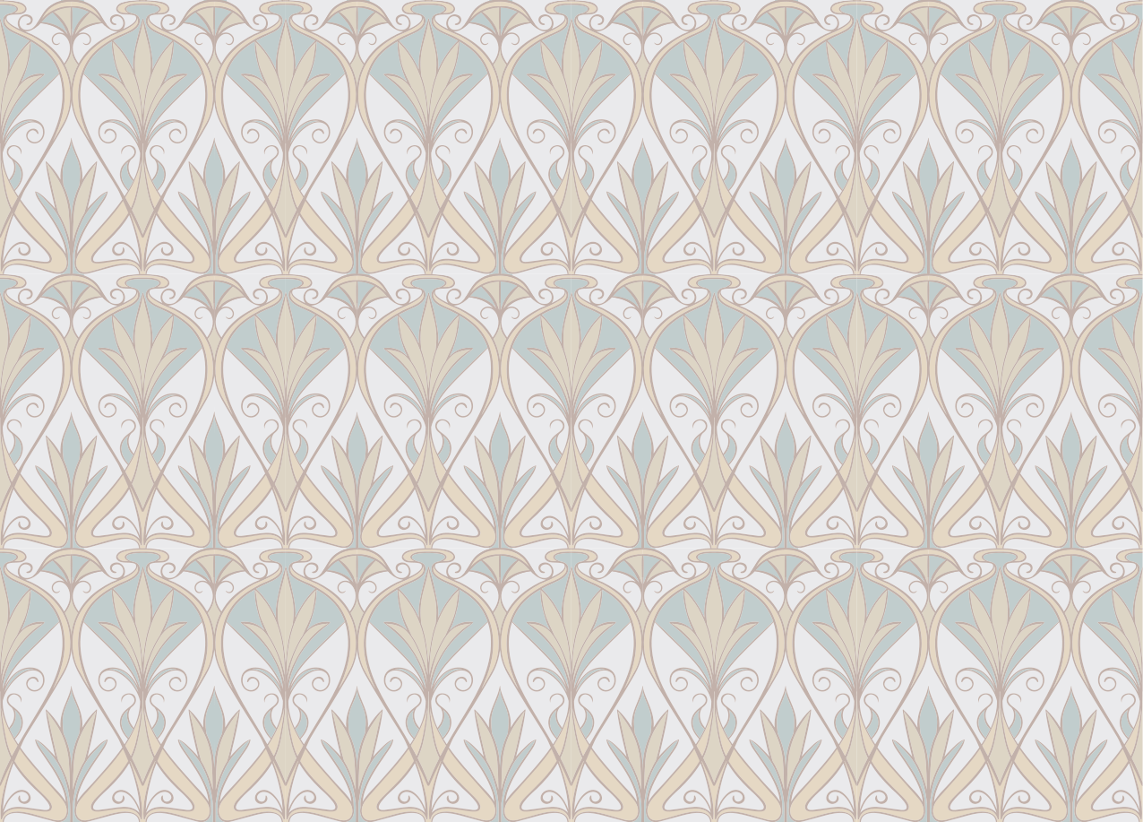 Individual mesa patrón composición floral elegante - TenVinilo