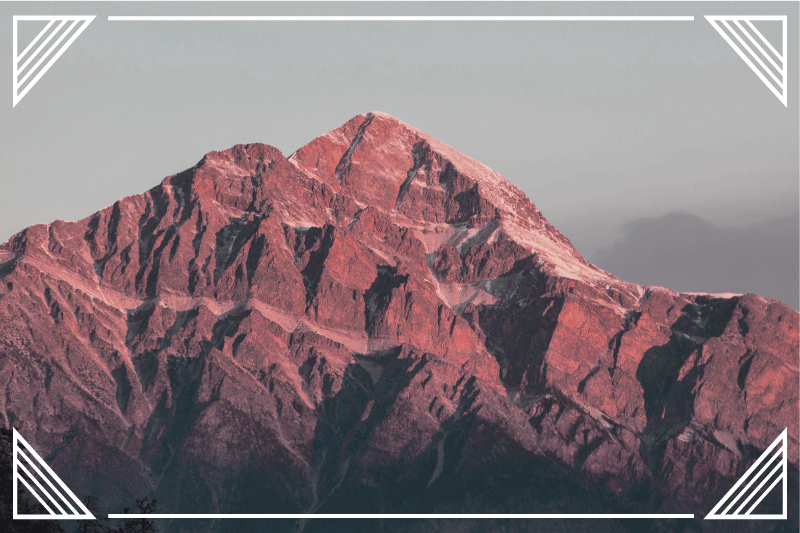 Individual mesa moderno paisaje montañoso sereno - TenVinilo