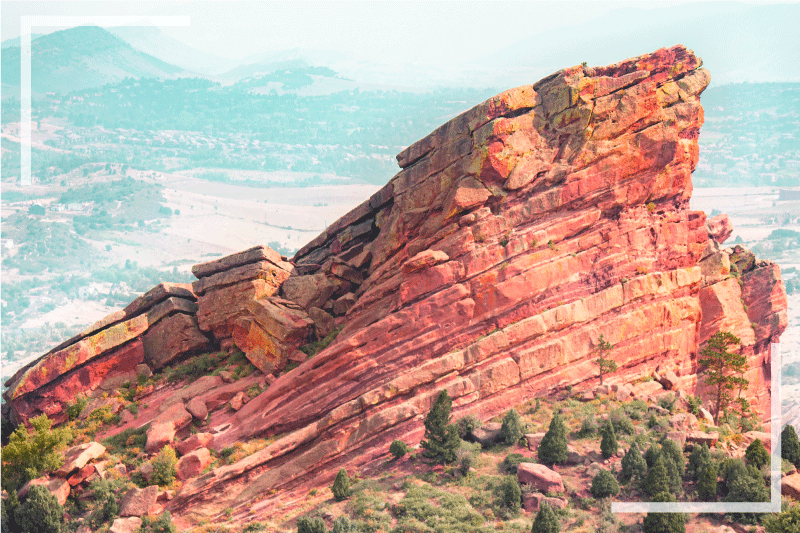 Individual mesa moderno formación rocosa majestuosa - TenVinilo