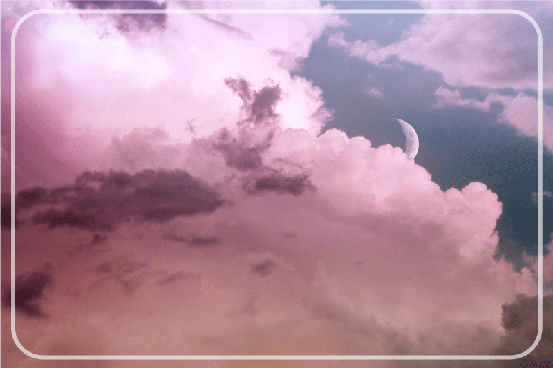 Individual mesa moderno cielo nublado luna - TenVinilo