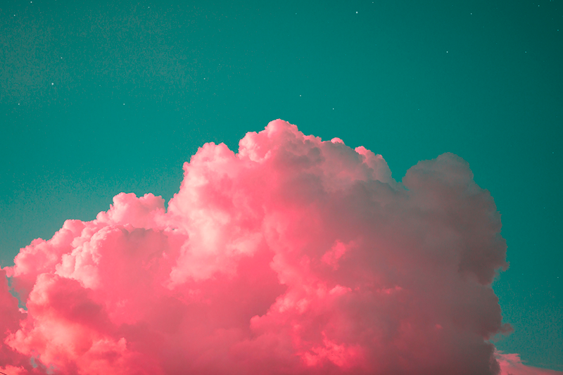 Mantel individual original Nubes rosadas y colores estéticos del  - TenVinilo