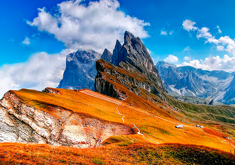 Mantel individual original Paisaje colina colores estéticos - TenVinilo