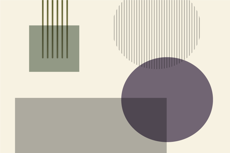 Individual mesa moderno patrón de formas geométricas - TenVinilo