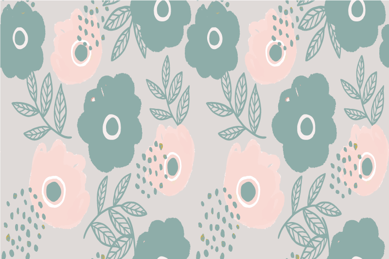 Individual mesa frases fondo de citas florales - TenVinilo