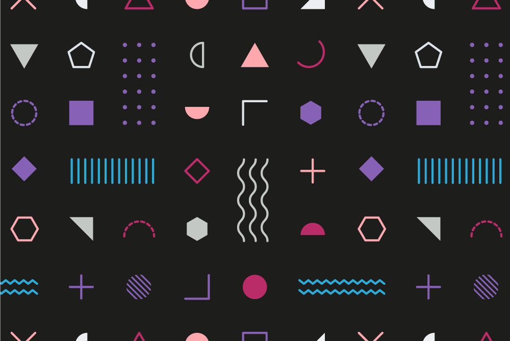 Individual mesa moderno fondo de patrón geométrico - TenVinilo