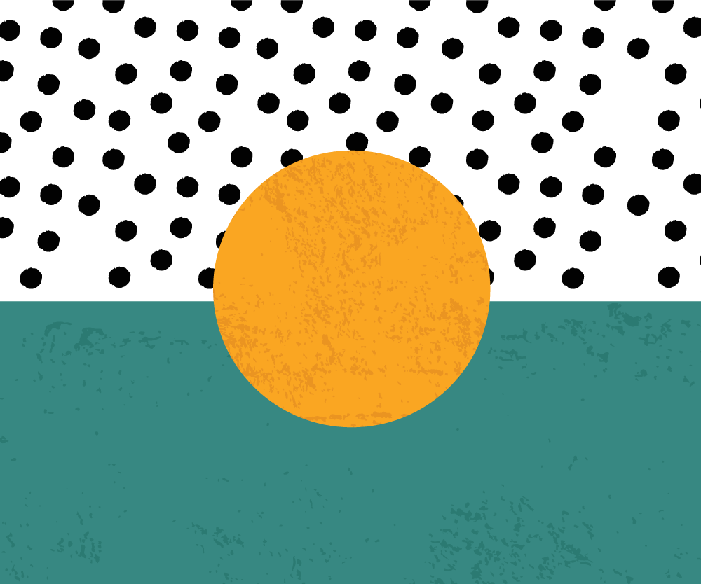 Individual mesa moderno base de lunares audaces - TenVinilo