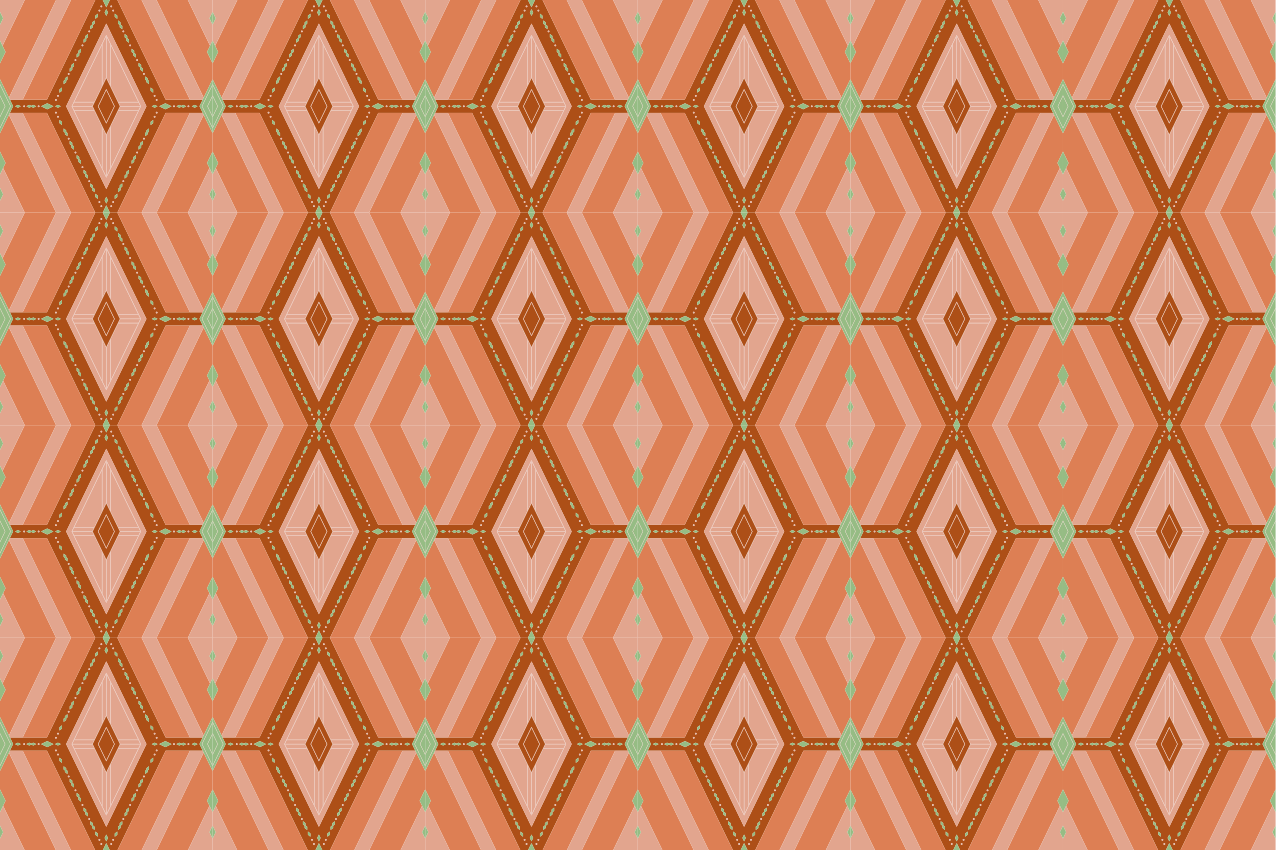 Individual mesa patrón hexagonal geométrico - TenVinilo