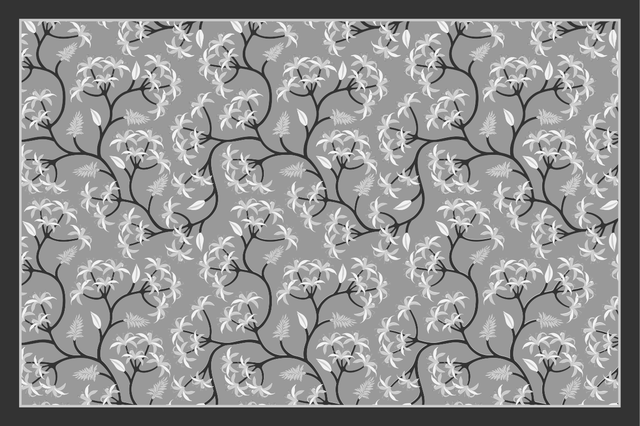 Individual mesa navideño patrón de ramas florales - TenVinilo