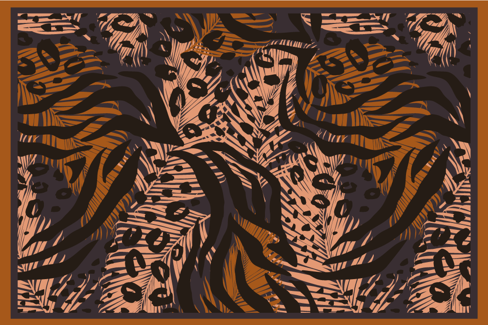 Individual mesa original patrón selva floral - TenVinilo