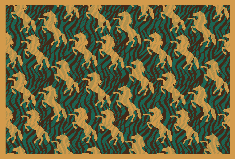 Individual mesa original patrón de unicornios bold - TenVinilo