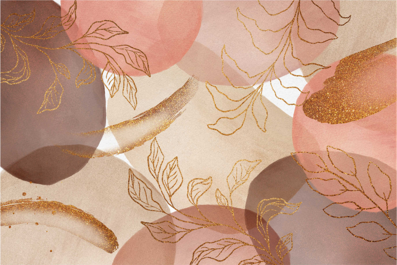 Individual mesa patrón motivos de hojas elegantes - TenVinilo