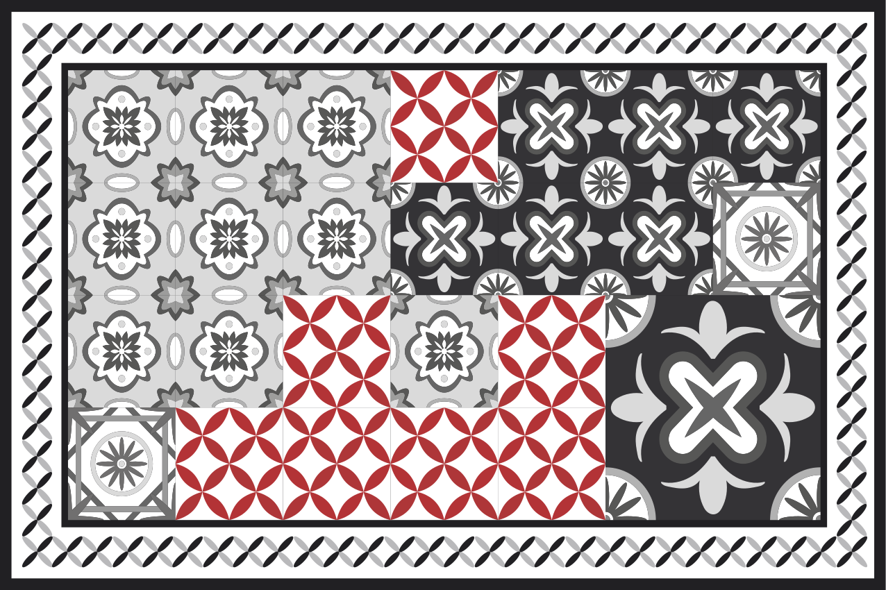 Individual mesa patrón superficie texturizada sofisticada - TenVinilo