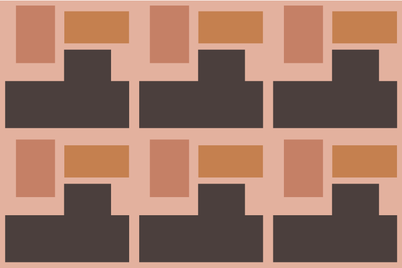 Individual mesa moderno disposición geométrica abstracta - TenVinilo