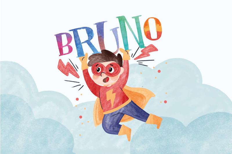 Mantel individual infantil Super niño acuarela - TenVinilo