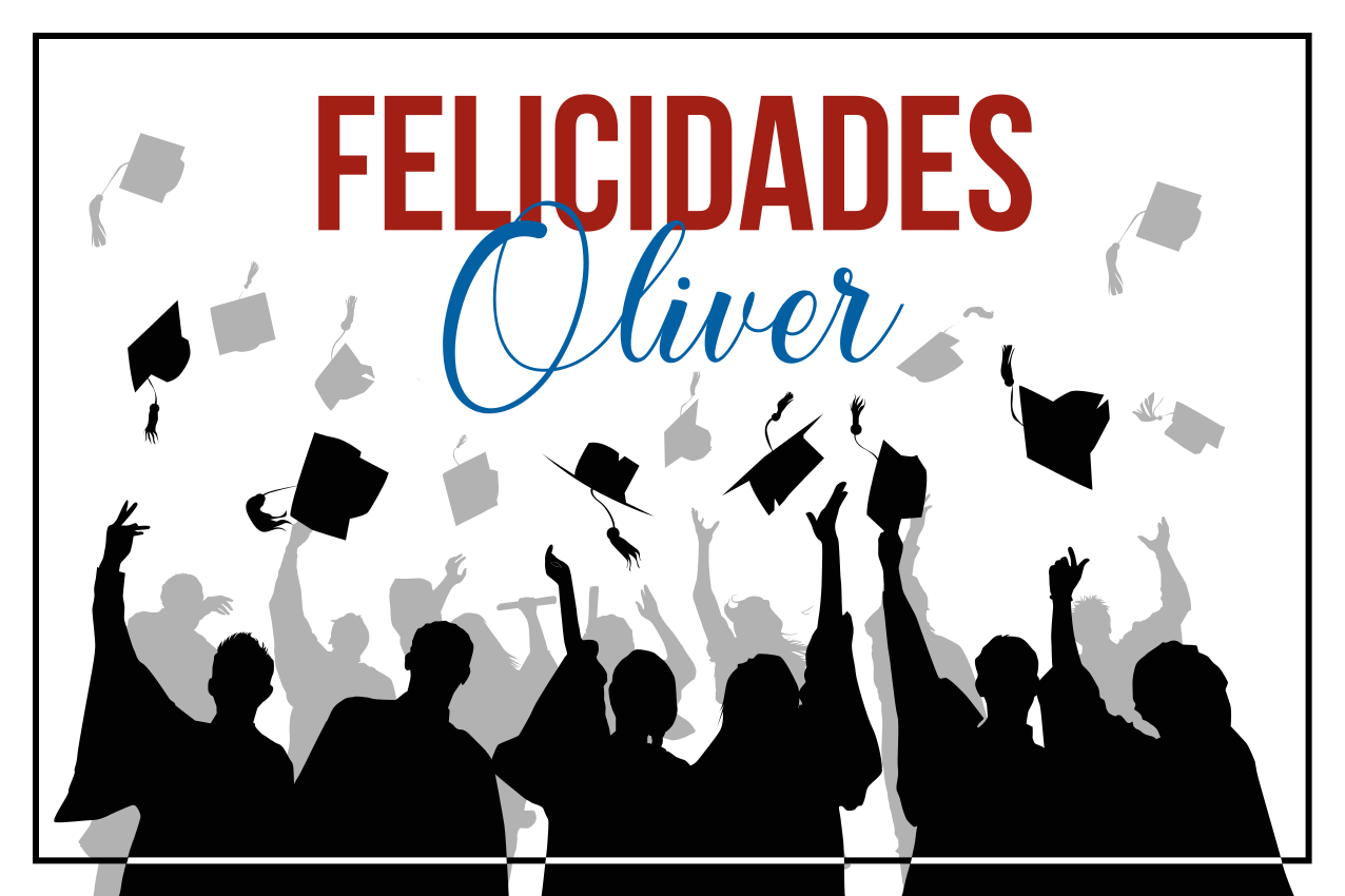 Mantel individual personalizable siluetas de graduados - TenVinilo