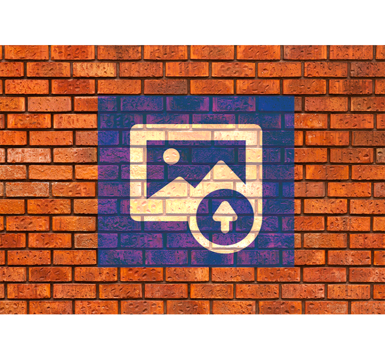 Mural efecto ladrillo efecto bandera española - TenVinilo