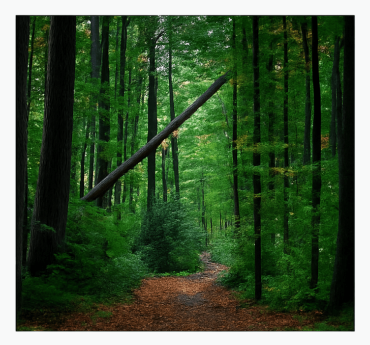 Mural de selva diseño de bosque verde - TenVinilo