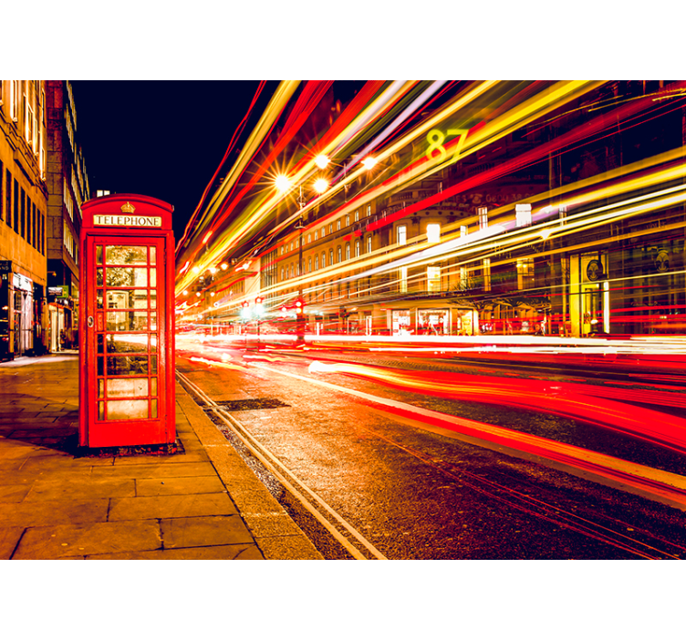 Fotomural iconos Londres Acuarela - TenVinilo
