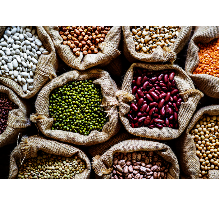 Fotomural pared abstracto diferentes semillas - TenVinilo