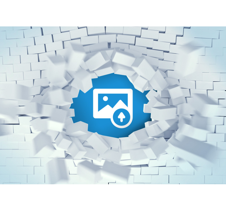 Papel pintado explosión ladrillos foto personalizada - TenVinilo