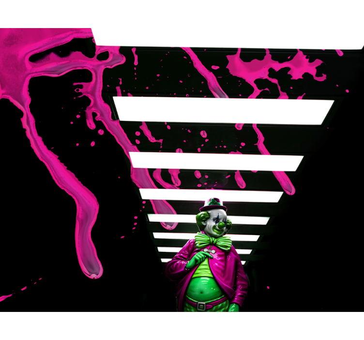 Mural graffiti payaso de rosa - TenVinilo