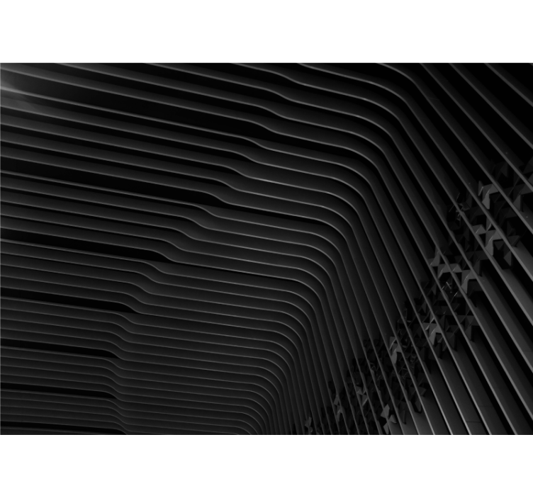 Mural abstracto patrones curvos en capas - TenVinilo