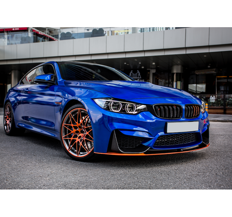 Fotomural de coche Para dormitorio azul sport - TenVinilo