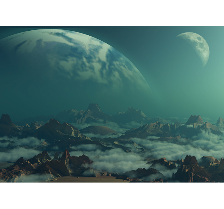 Mural del espacio picos celestiales - TenVinilo