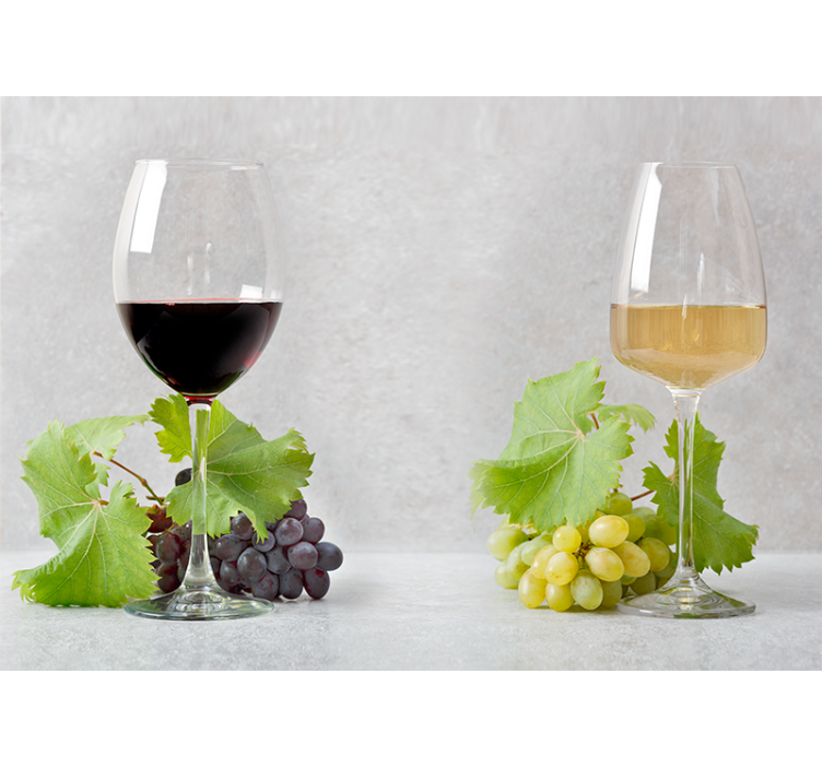 Fotomural cocina Vino tinto y blanco - TenVinilo