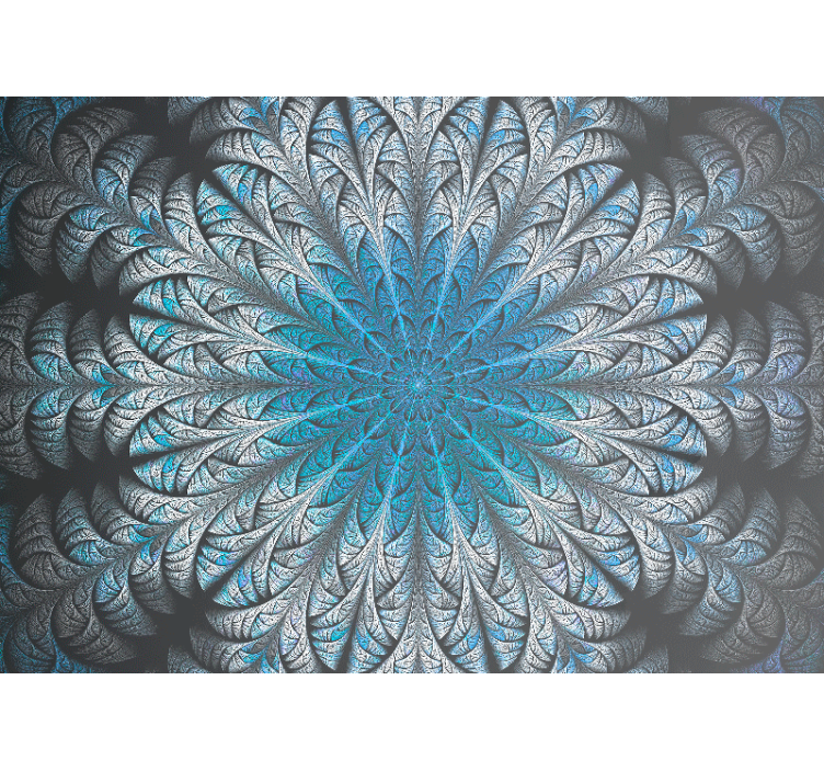 Mural moderno motivo de hojas elaborado - TenVinilo