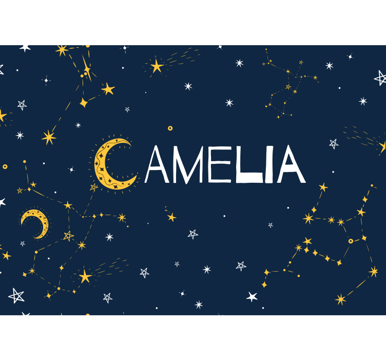 Fotomural juveniles Constelaciones y luna - TenVinilo