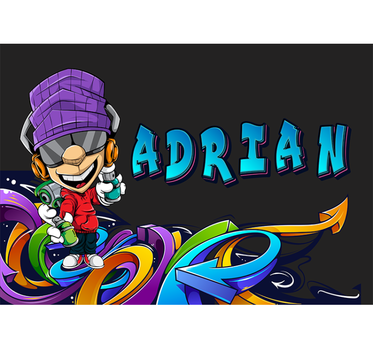 Fotomural arte urbano Graffiti y niño - TenVinilo