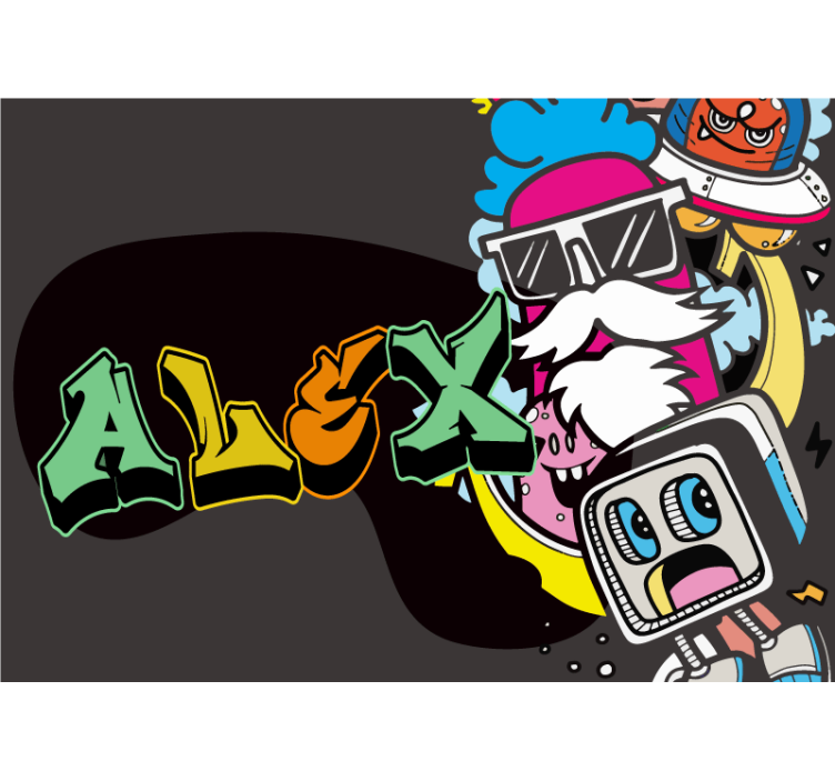 Fotomural juveniles Cara coloreada - TenVinilo