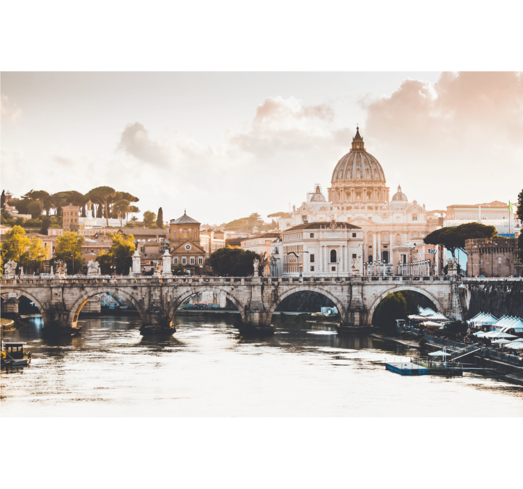 Mural ciudad arquitectura romana histórica - TenVinilo