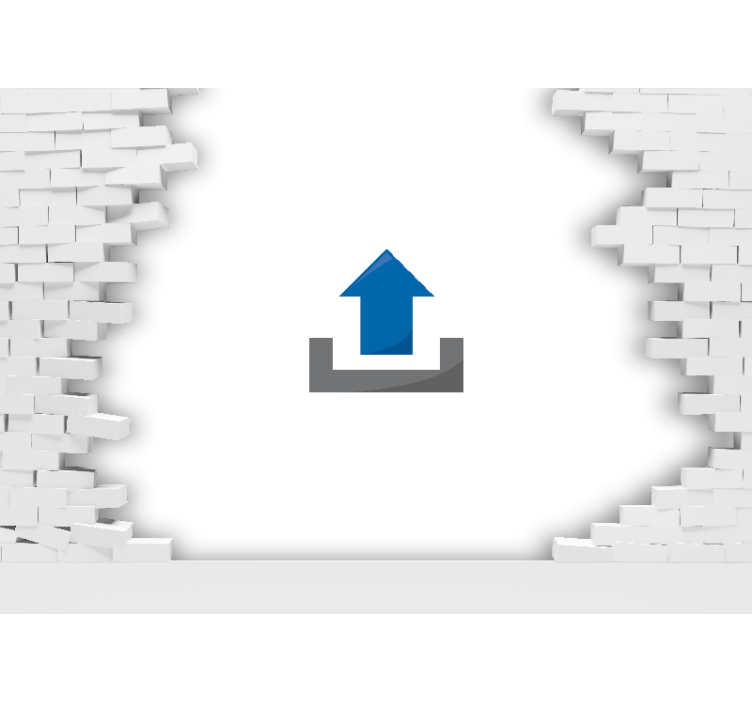 Fotomural personalizable Pared rota ladrillos 3d con foto - TenVinilo