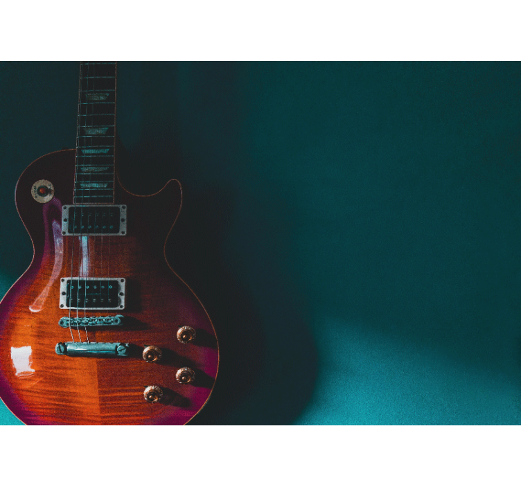 Mural de música detalle de guitarra eléctrica - TenVinilo