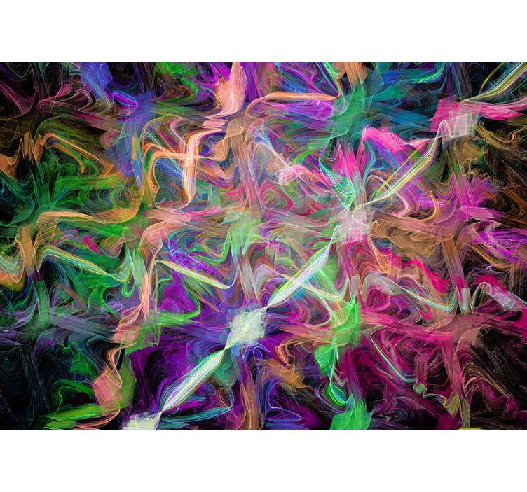 Mural abstracto remolinos abstractos vibrantes - TenVinilo