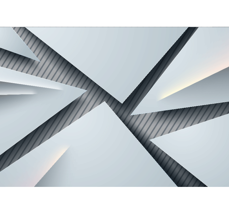 Mural abstracto formas geométricas superpuestas - TenVinilo