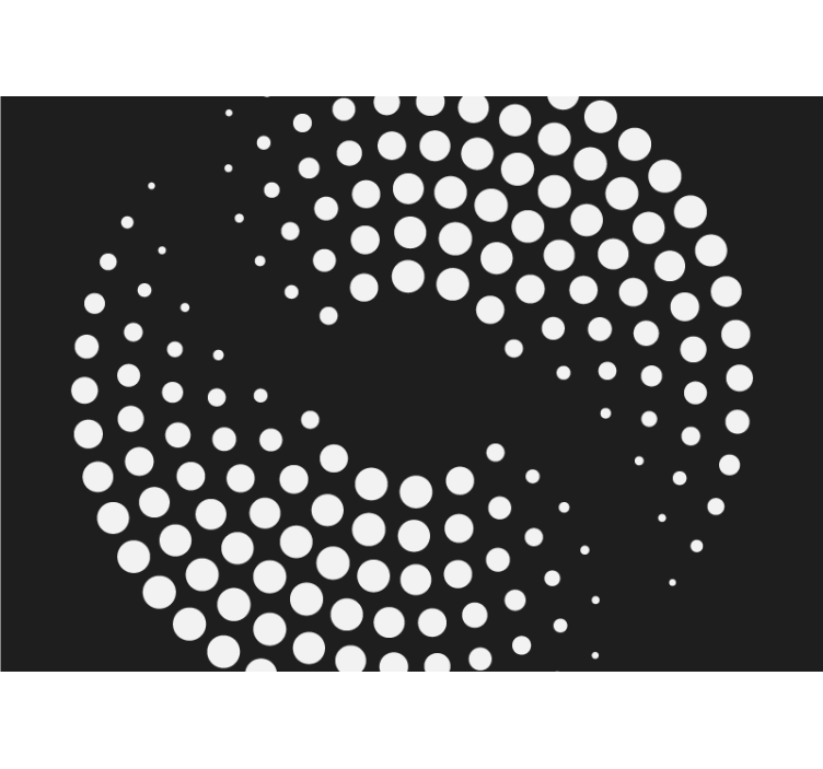 Fotomural 3D Túnel infinito de puntos blancos - TenVinilo