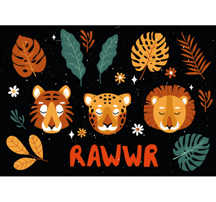 Mural infantil Feliz selva colorida - TenVinilo