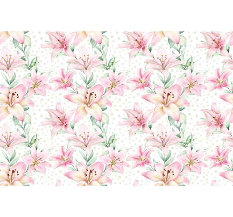 Mural amapolas lirio floral delicado - TenVinilo